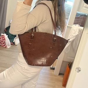 Zara Brown Leather Shoulder Purse